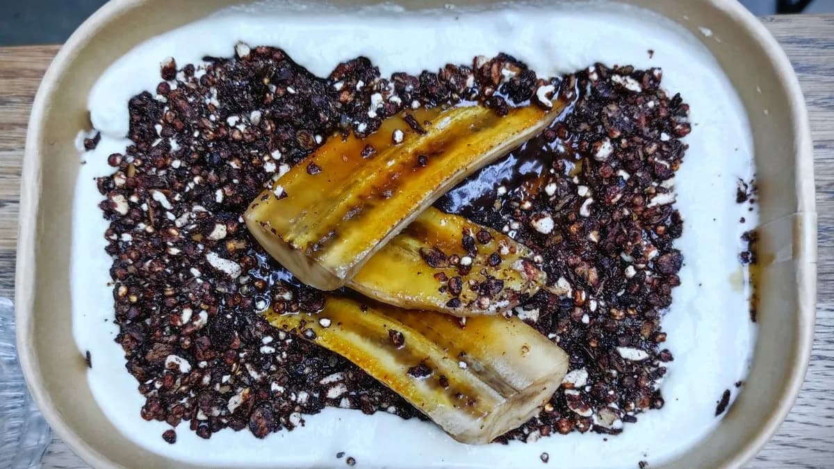 Banán- és mogyoróvaj porridge