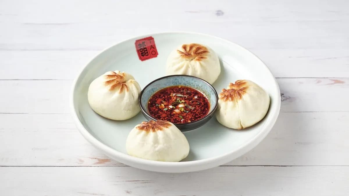 28. 煎包子(三个), Fried buns(3pcs),sült bun 3db