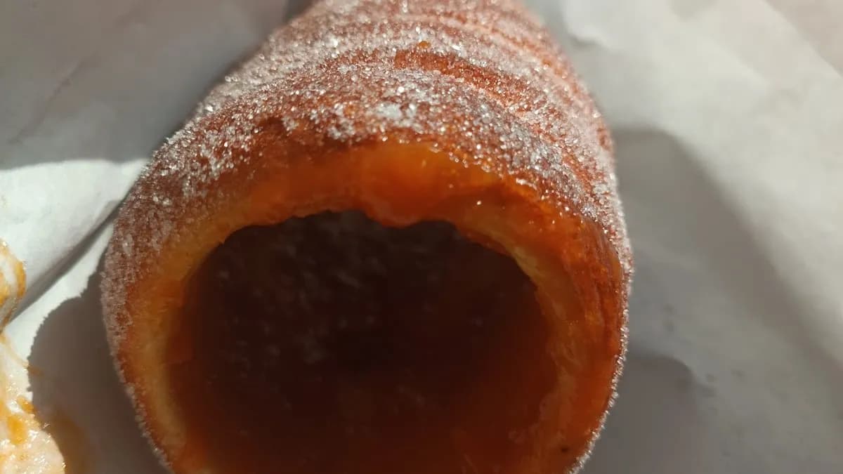 Sárga barack lekváros kürtöskalács