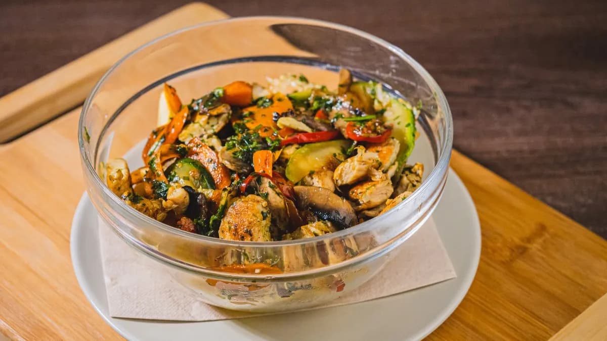 Grillzöldséges csirke