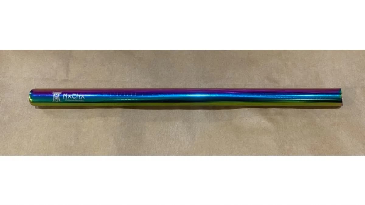 Rainbow metal straw