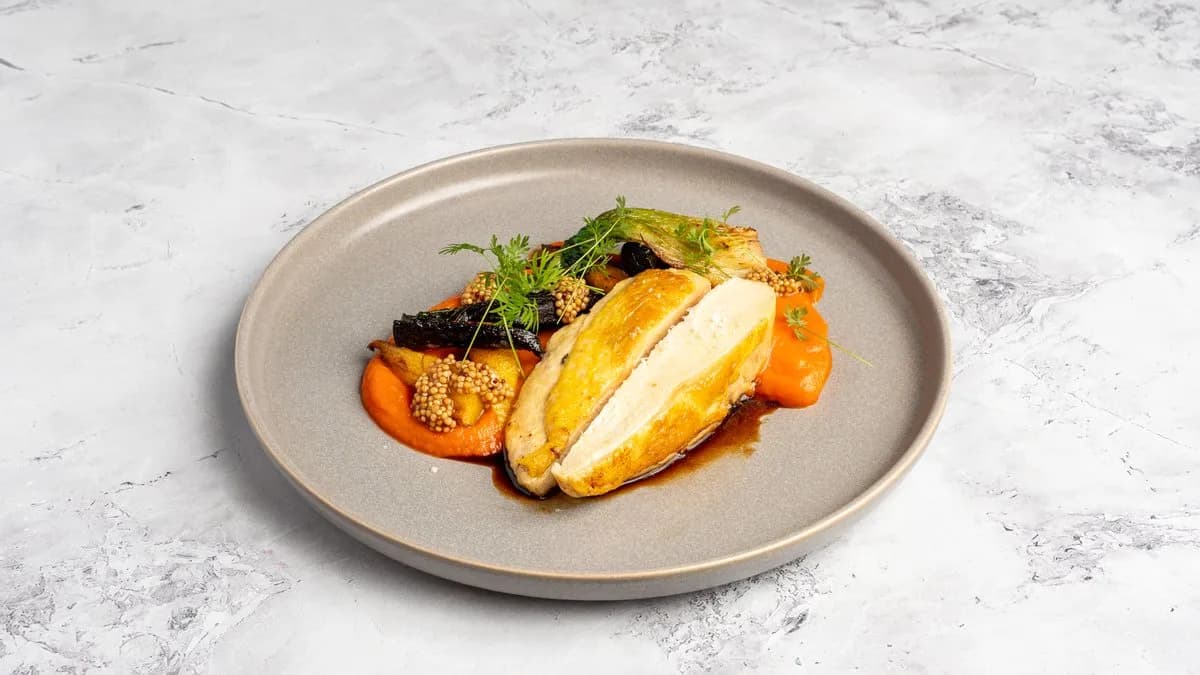 Gyömbéres csirkemell, répa variációk, pak-choi