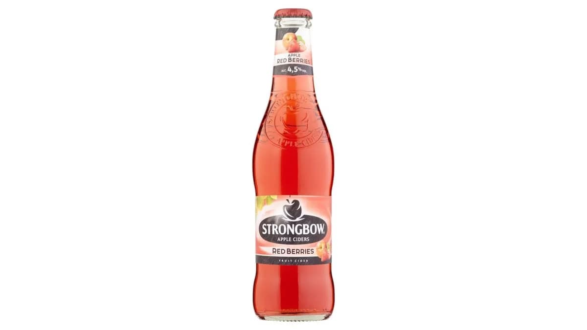 Strongbow Red Berries piros gyümölcs ízű cider 4,5% 330 ml üveg