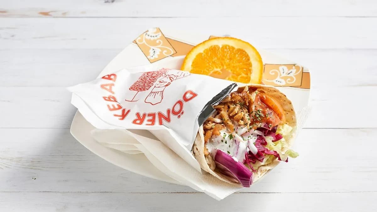 Gyros tortillában dupla adag hússal