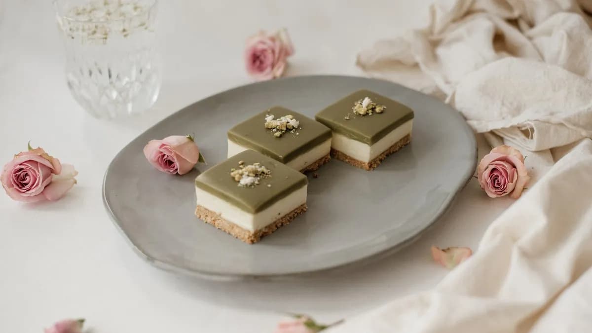 Pisztáciás sajttorta szelet