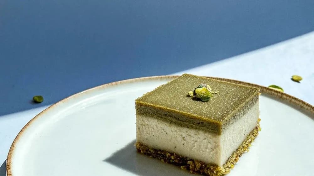 Pisztáciás datolya sütiszelet