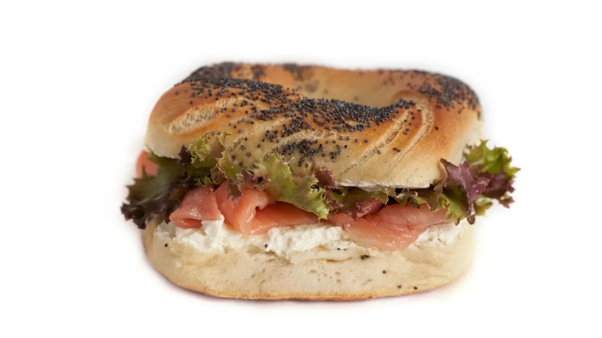 XL Salmon bagel - Lazacos kézműves kocka bagel