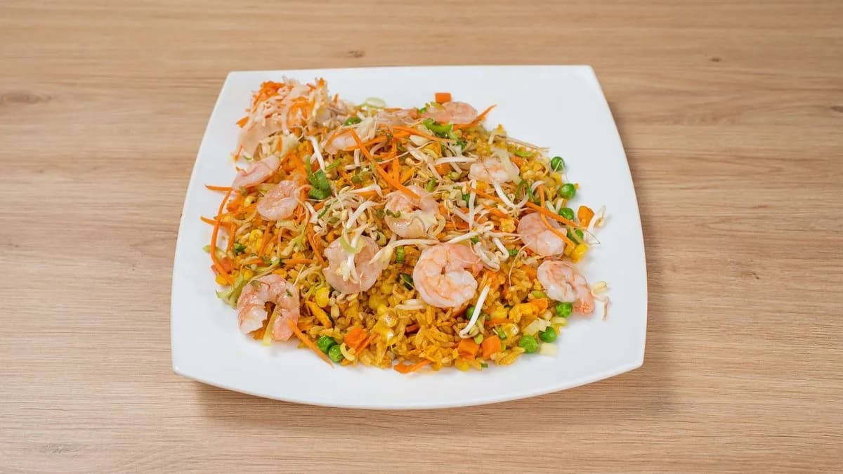 Pirított rizs rákkal