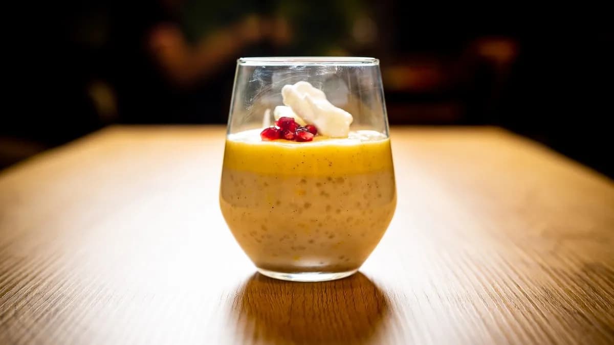 Mangó-Gránátalmás Tápióka Puding Pohárkrém