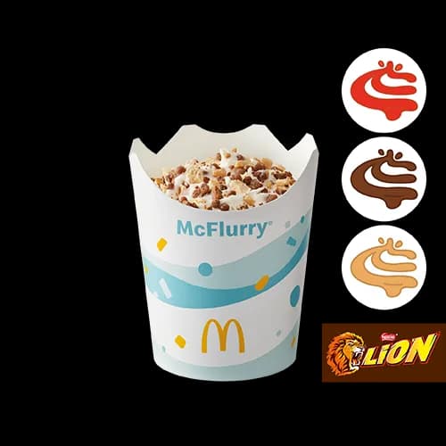 McFlurry® o smaku waniliowym Lion® z polewą do wyboru