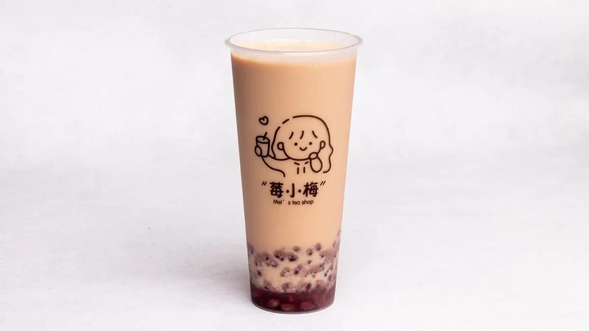 Red bean milk tea
