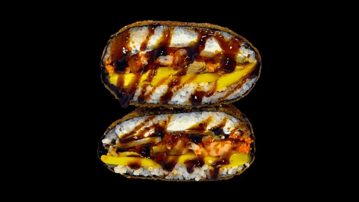 Burger sushi z krewetką