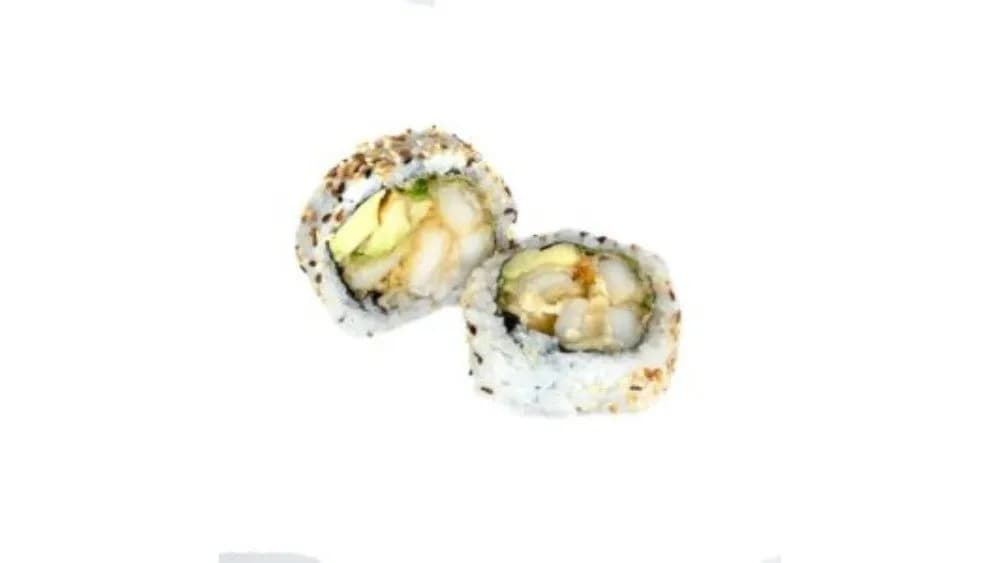 Uramaki z kalmarami w tempurze i ostrym sosem