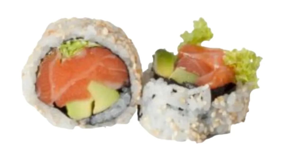 Uramaki z łososiem i awokado