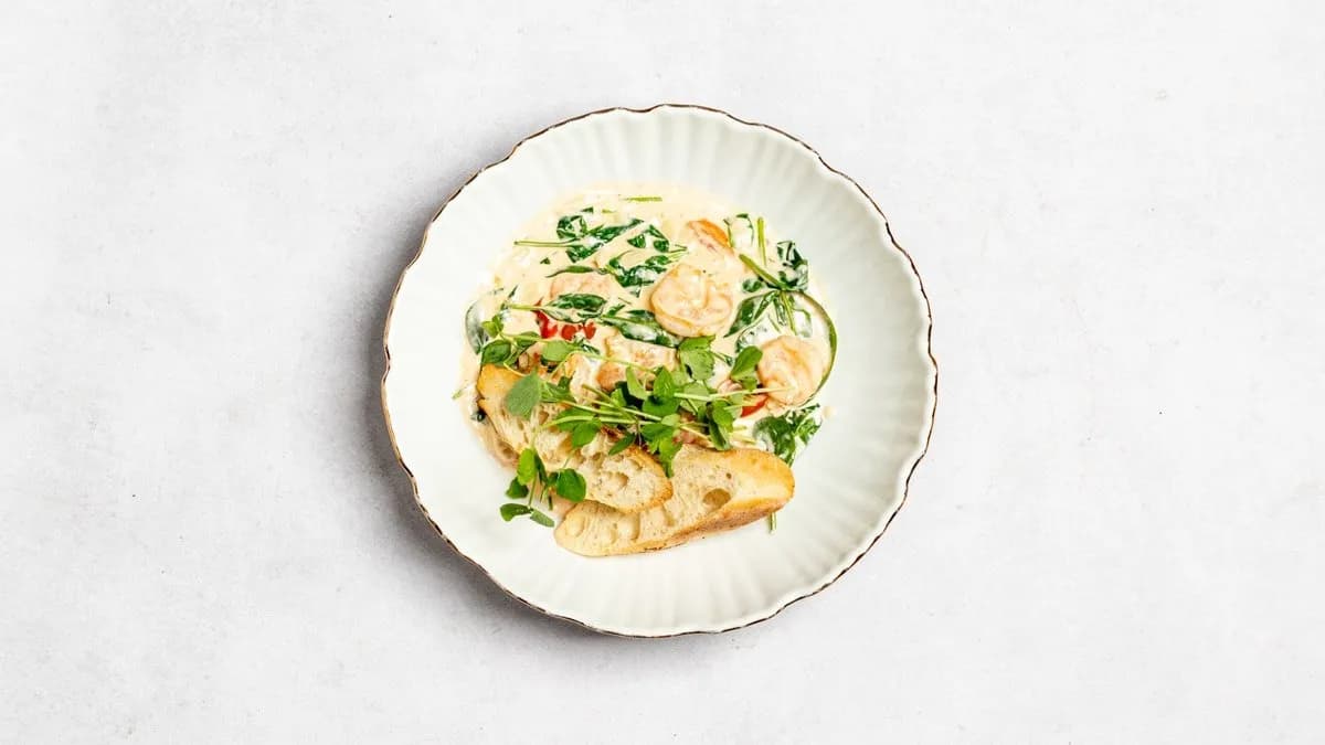 Krewetki flambirowane