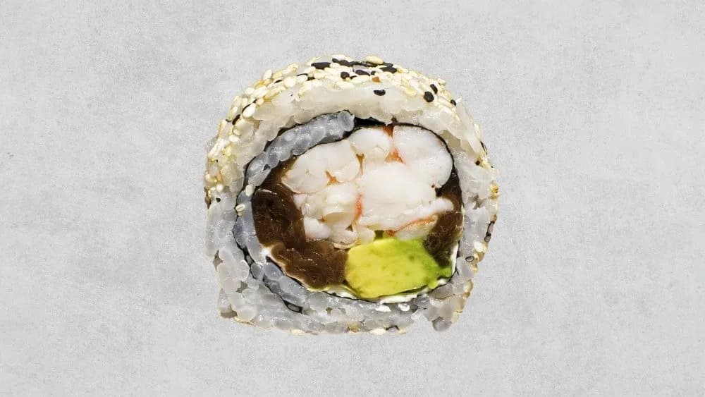 Uramaki - gotowane krewetki