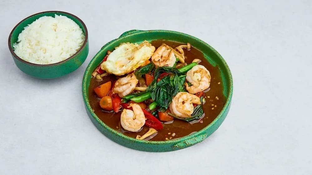 Pad Kra Pao Shrimp