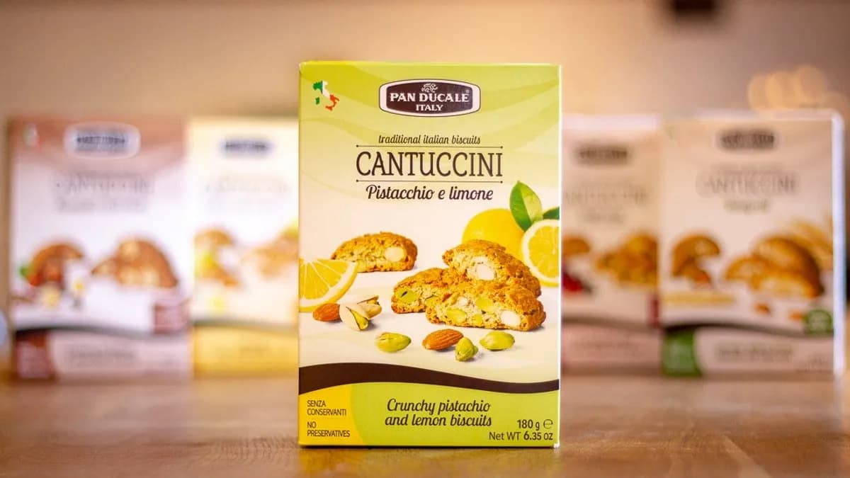 Cantuccini z pistacją i cytryną