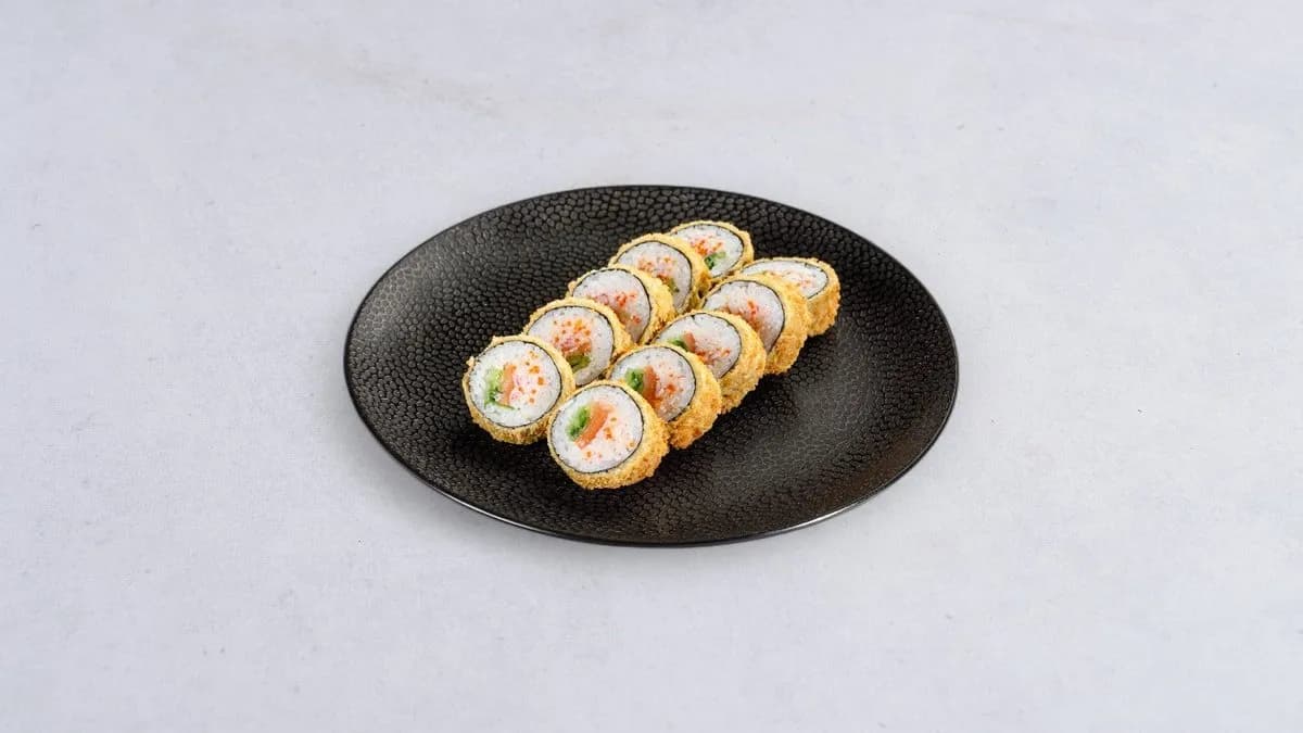 Tempura z krabem i łososiem