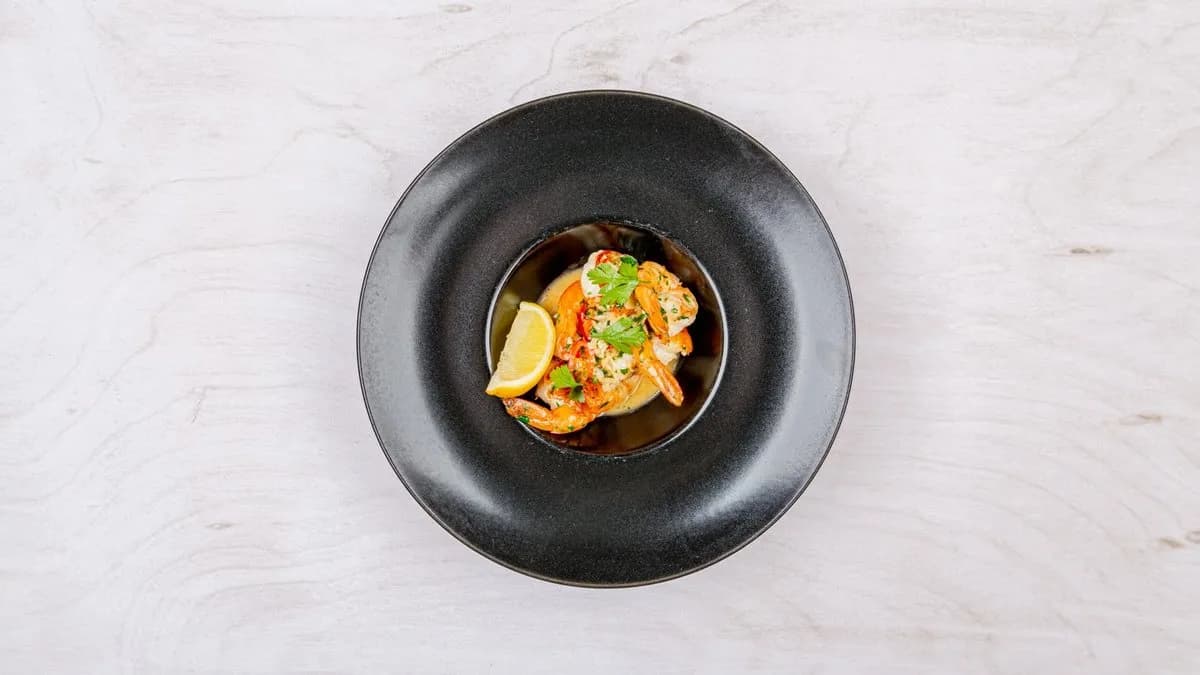 Krewetki z zimowym melonem