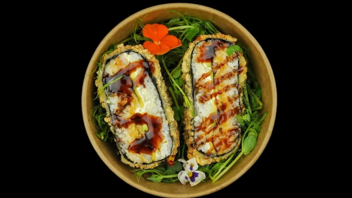 SUSHI BURGER Krewetka Tempura