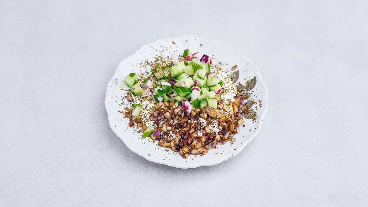 Labneh z boczniakiem