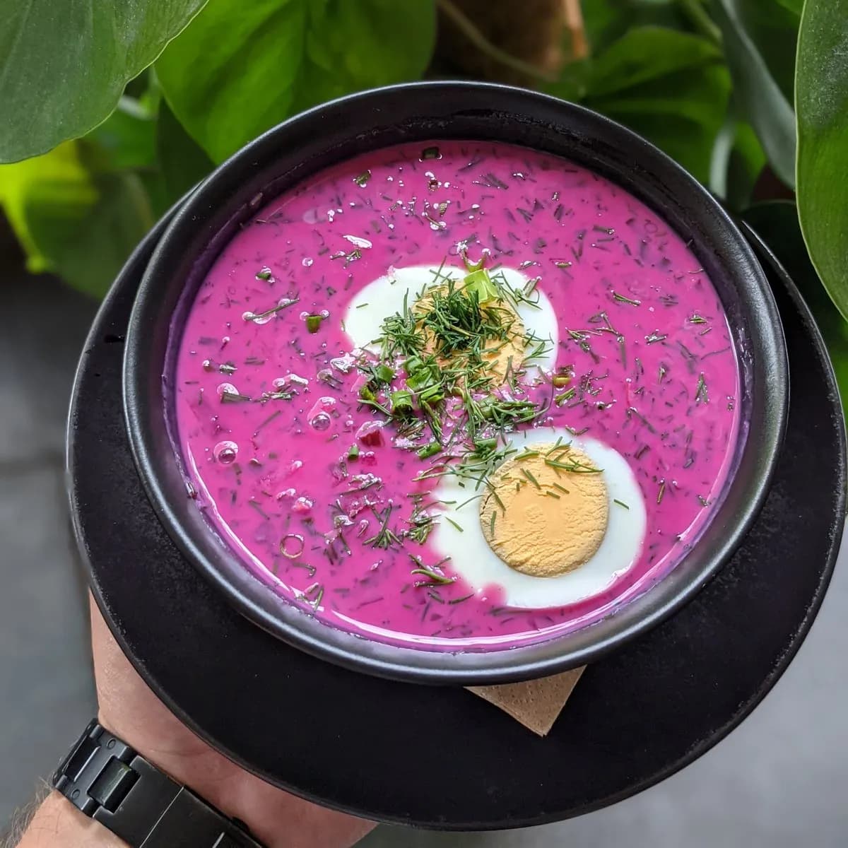 Chłodnik z botwiny z jajkiem