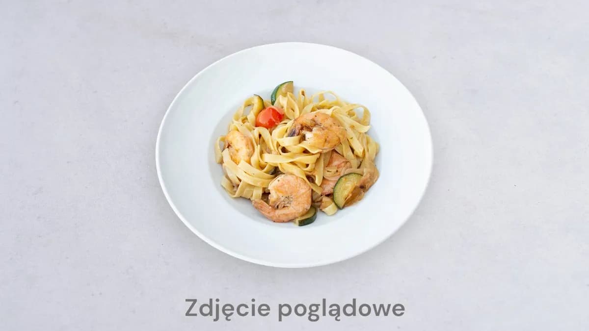Tagliatelle z krewetkami