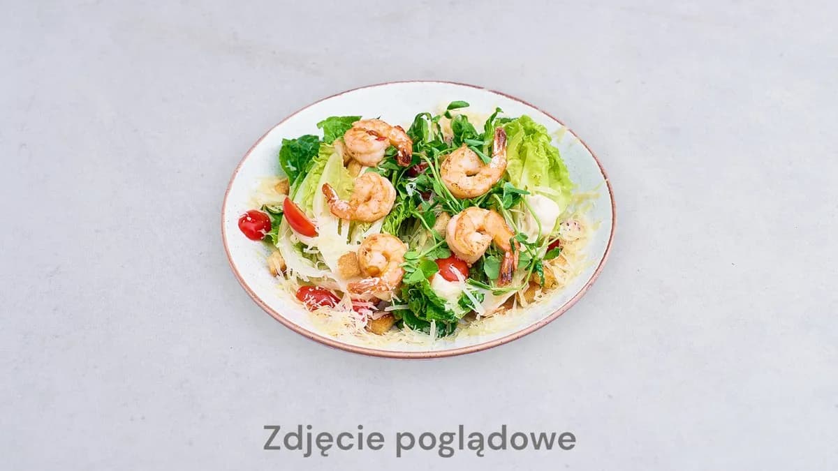 Sałata Cezar z krewetkami