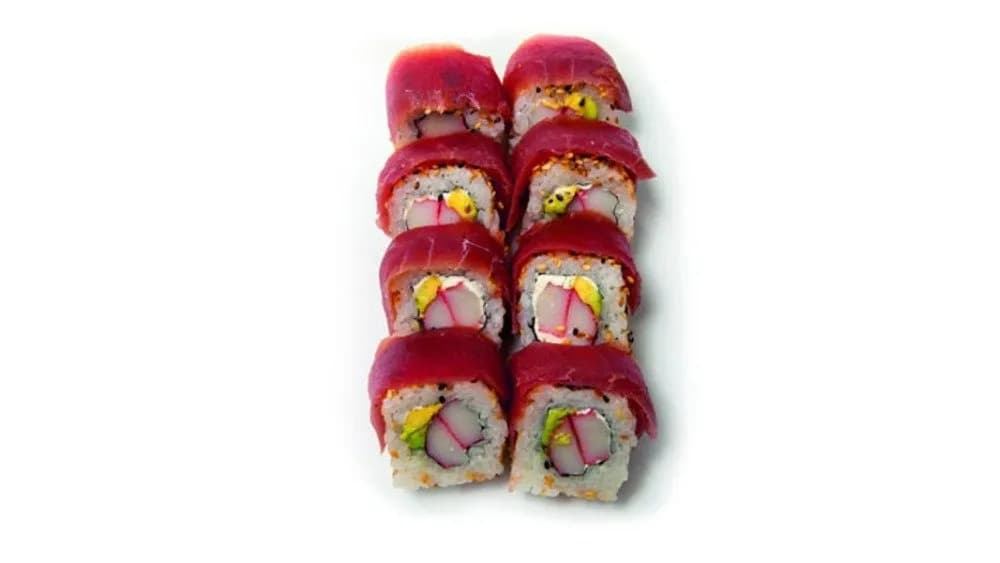 Golden tuńczyk z paluszkiem krabowym