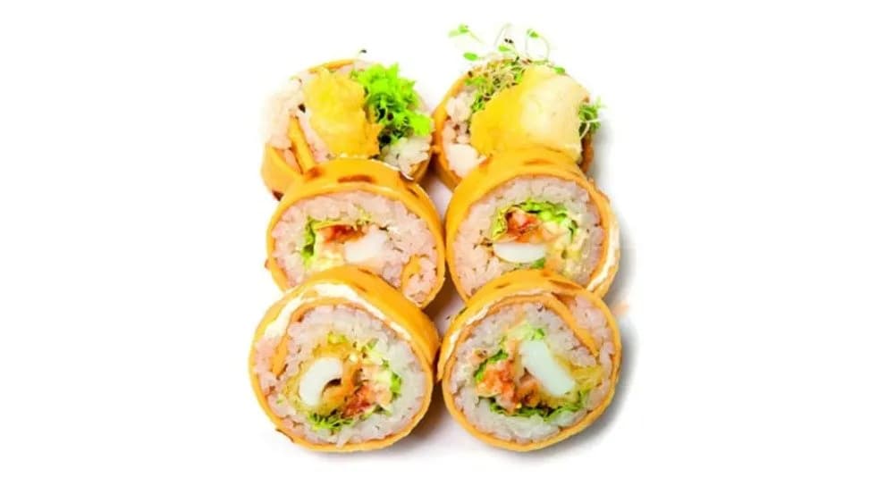 Tamago futomaki z kalmarem w tempurze