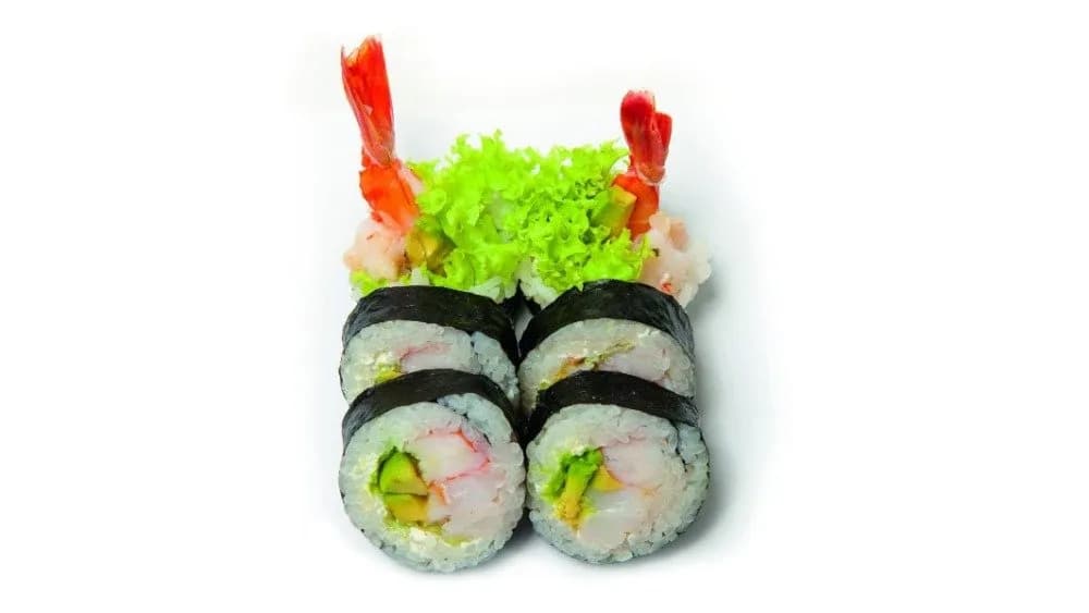 Futomaki z krewetkami, awokado i serkiem Philadelphia