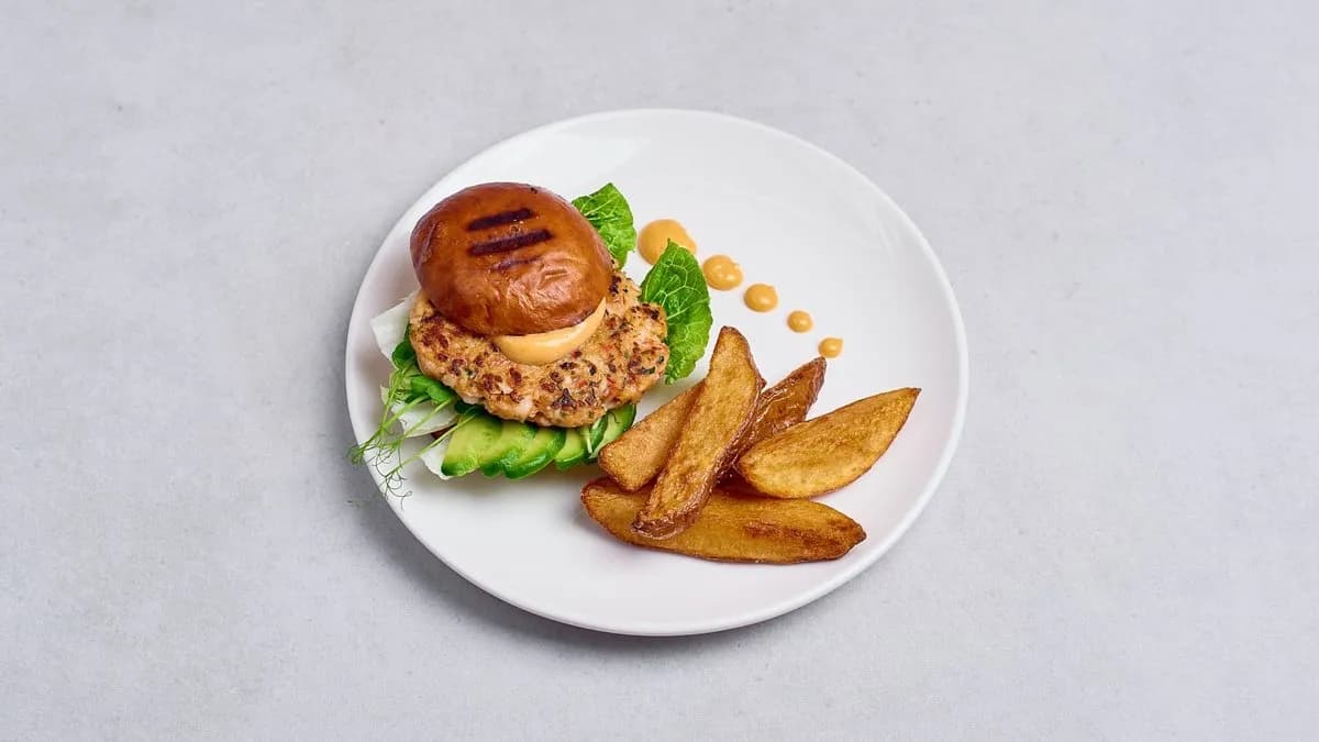 Seafood burger