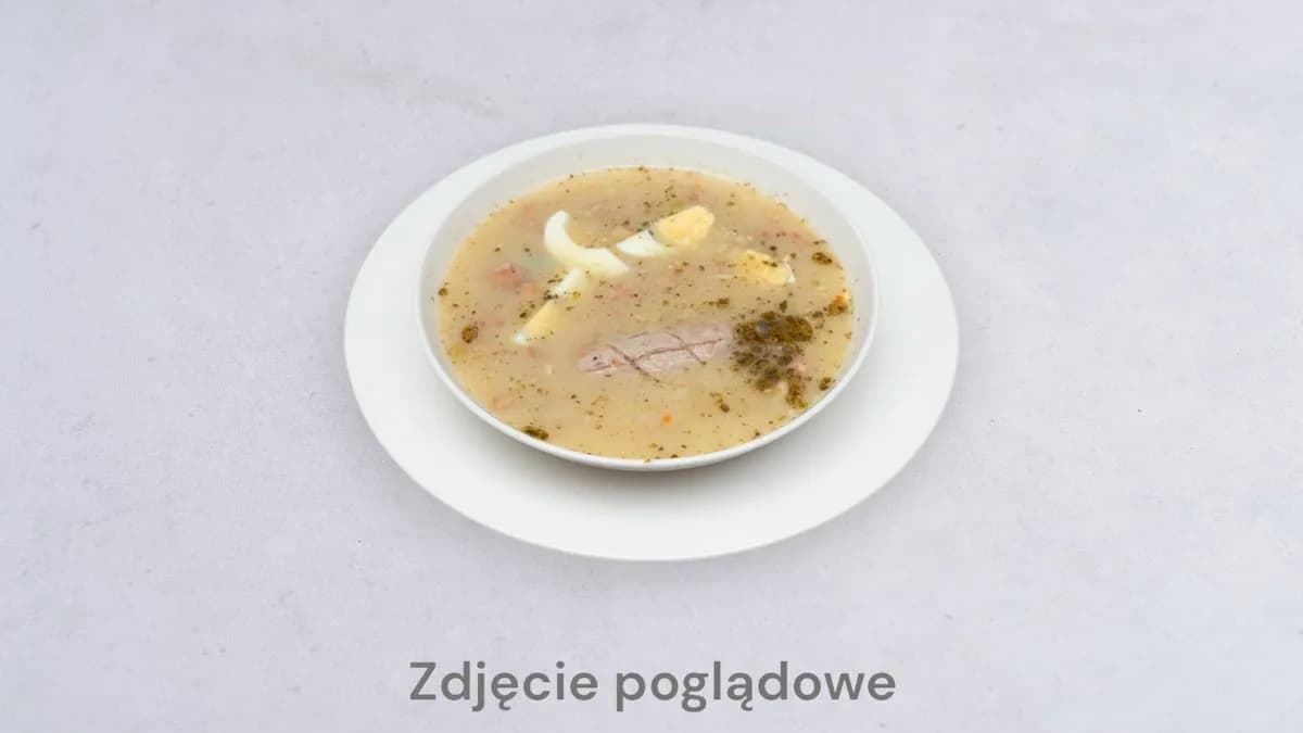 Żur staropolski z jajkiem i białą kiełbasą
