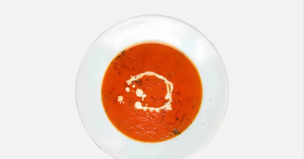 Krem z grillowanych pomidorów z mozzarellą