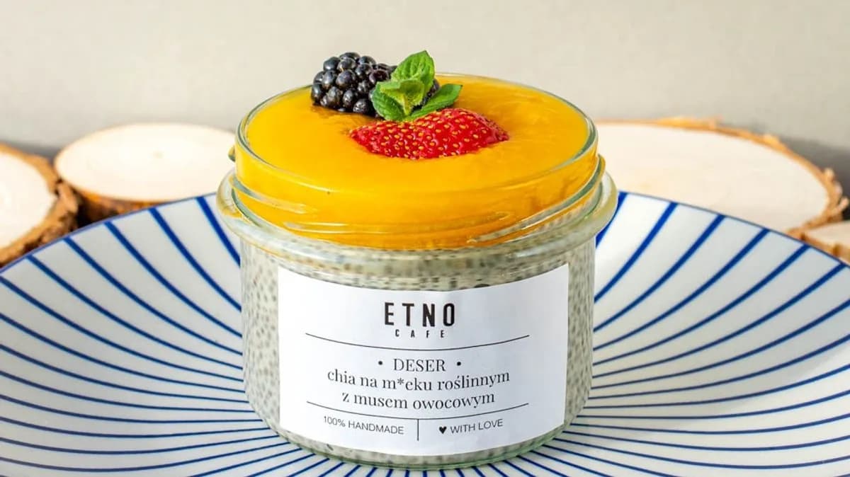 Deser chia na mleku roślinnym