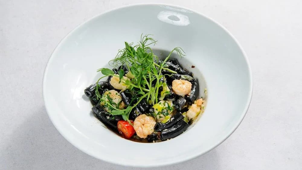 Tagliatelle nero z krewetkami