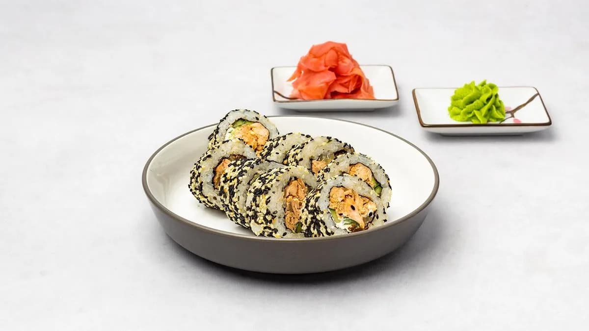 California pieczony łosoś mango