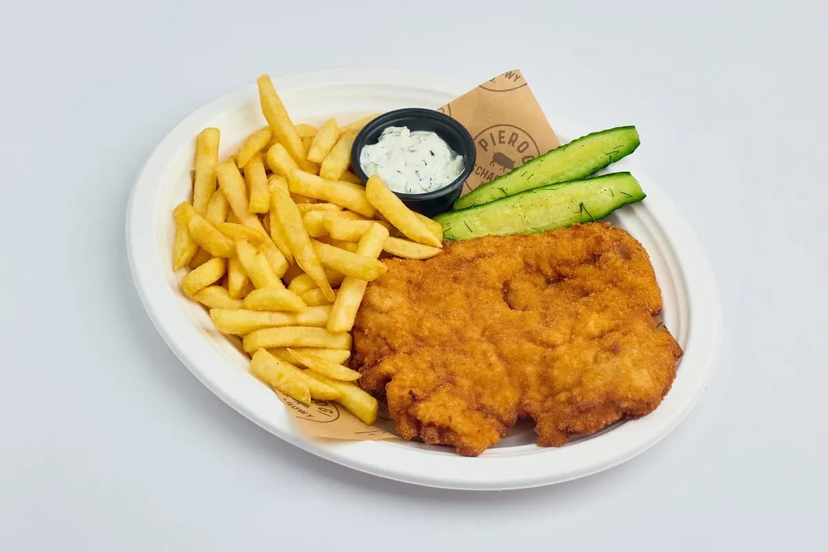 Schabowy z kapustą i frytkami