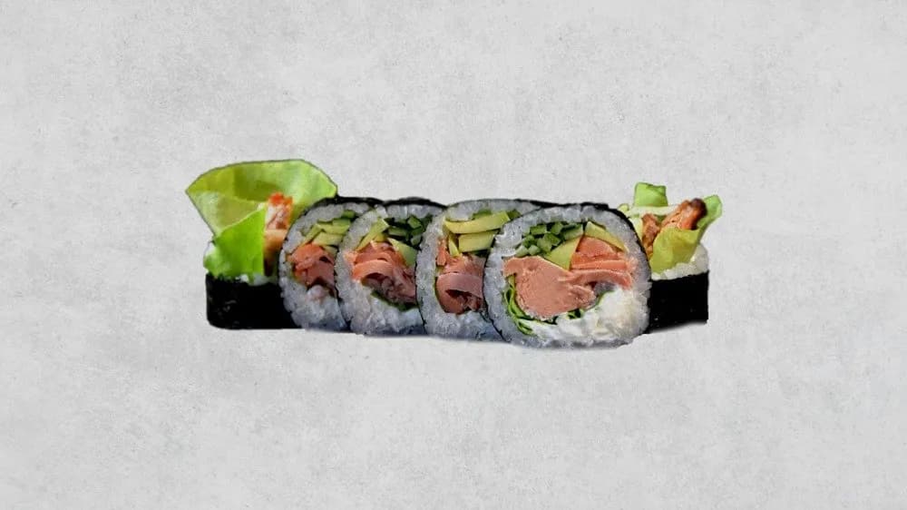 Philadelphia z pieczonym łososiem