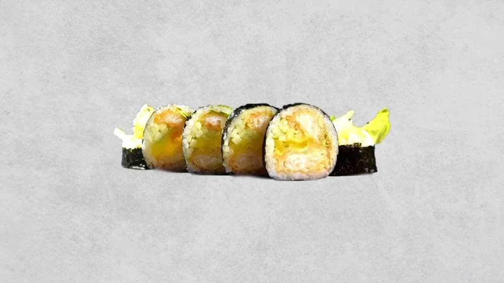 Futomaki z halibutem w panko