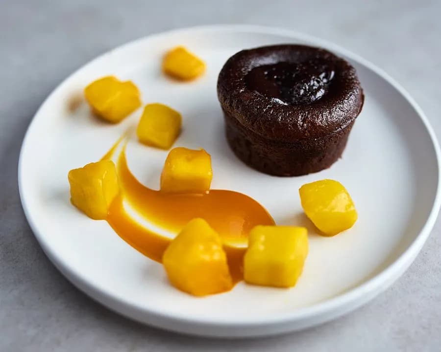 Fondant czekoladowy Mango-Passiflora