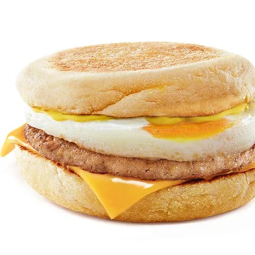 Маффин с яйцом и свининой и пикантной горчицей