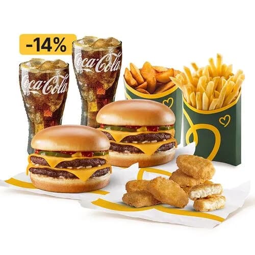 Двойной чизбургер сет