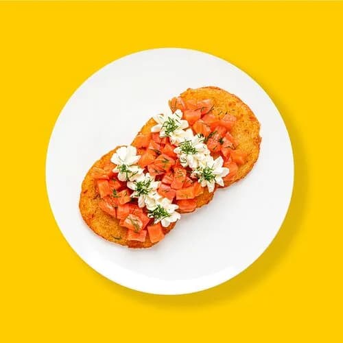 Драники с сёмгой и творожным сыром