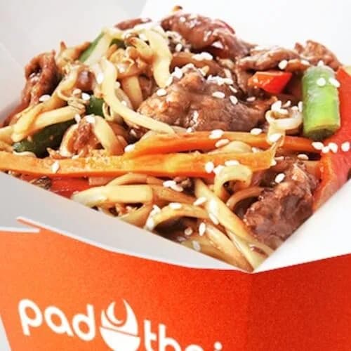 Party wok говядина в сладком соусе чили с яичной лапшой