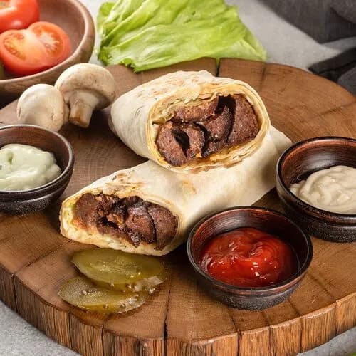 Грибной кебаб с говядиной мини