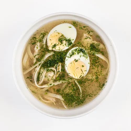 Бульон с куриным филе