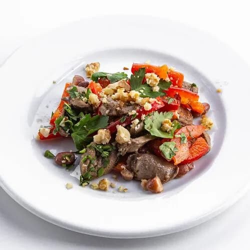 Салат с утиными сердечками