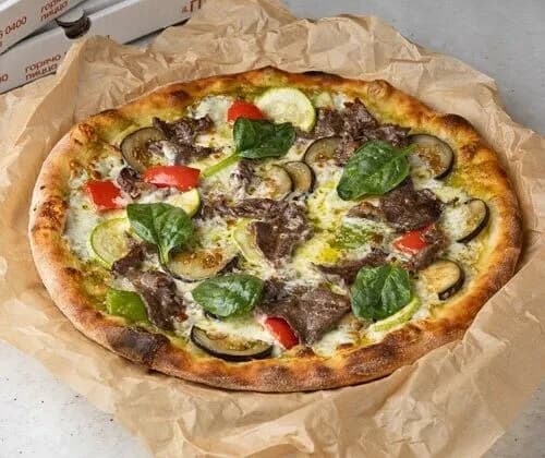 Пицца с мраморной говядиной